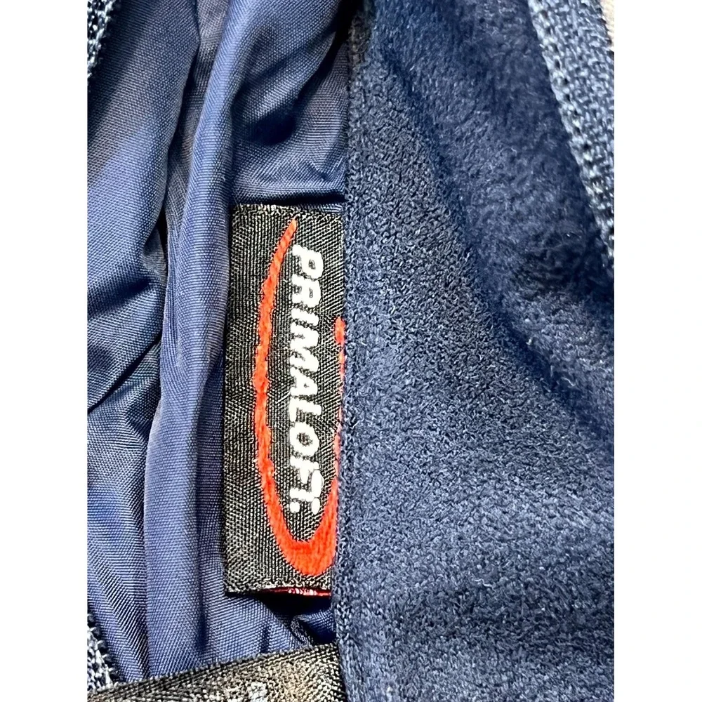 The North Face Primaloft Jacket Mens Large Blue Beige Insulated Softshell Hoodie